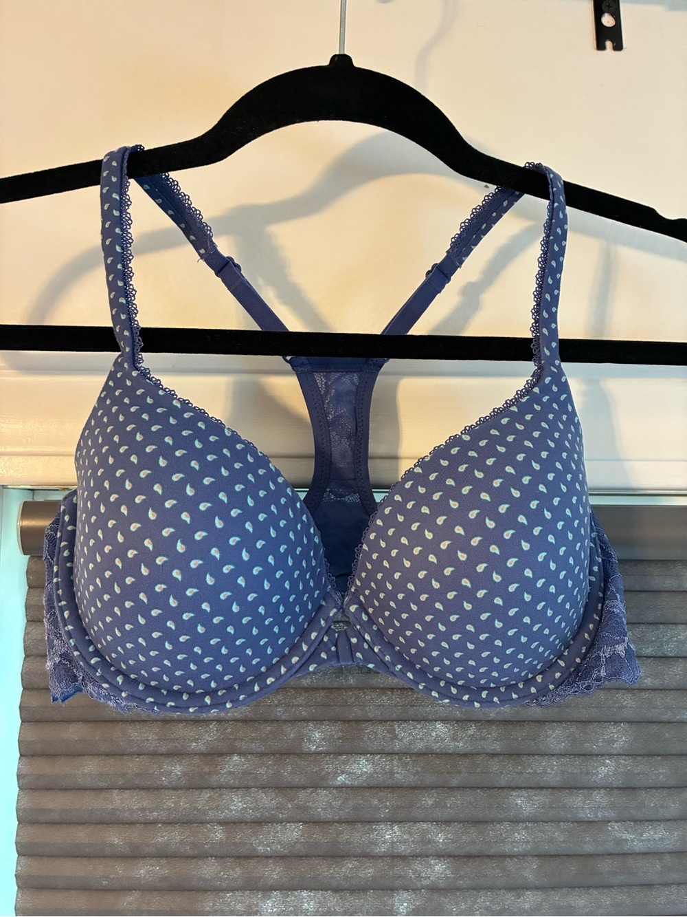 Victoria's Secret Blue Lace Racerback Bra